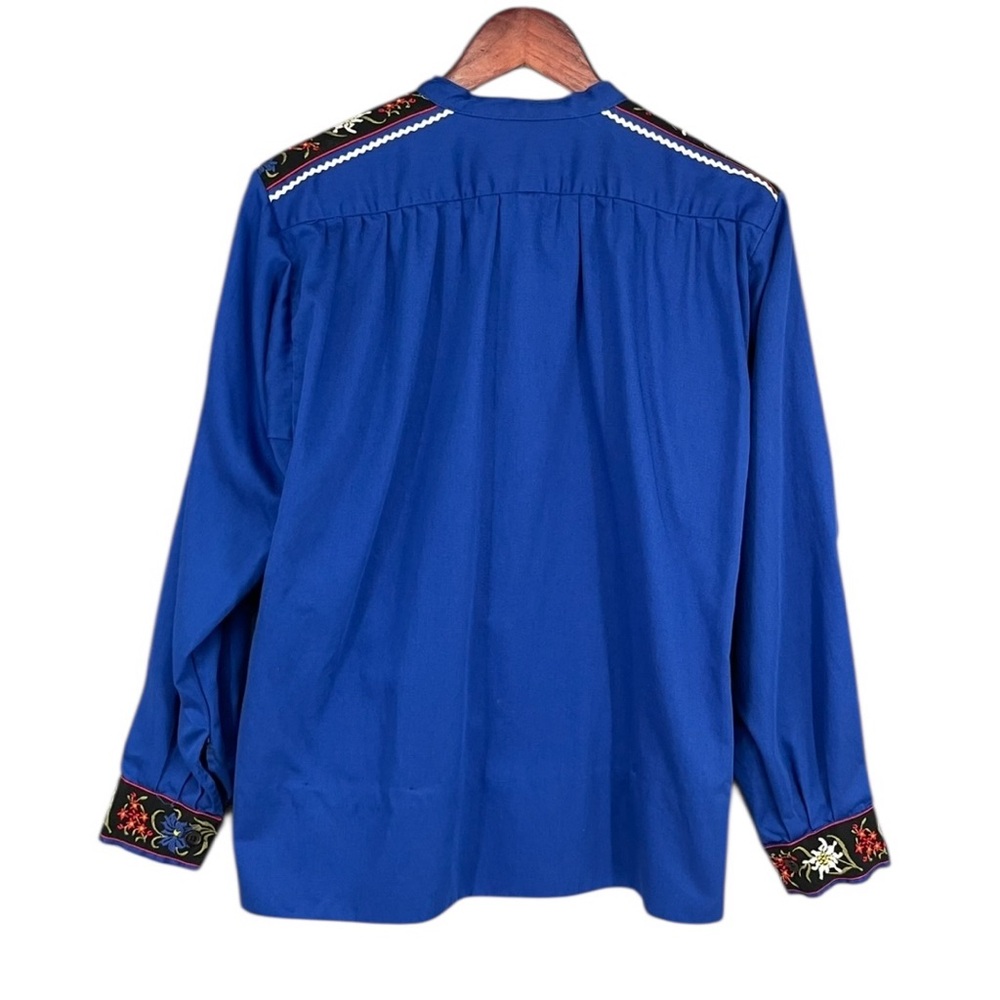 Marke Wenet Vintage Swiss Embroidered Folk Blouse - image 6